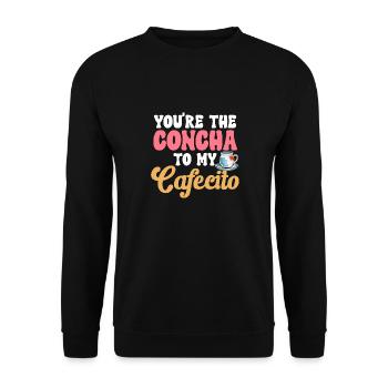 Concha Hispanique Mexicain Pan Dulce - Sweat-shirt Unisexe - noir - Devant - Alina (178cm) & Michal (187cm)