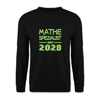 Spécialiste en mathématiques 2028 - Sweat-shirt Unisexe - noir - Devant - Alina (178cm) & Michal (187cm)