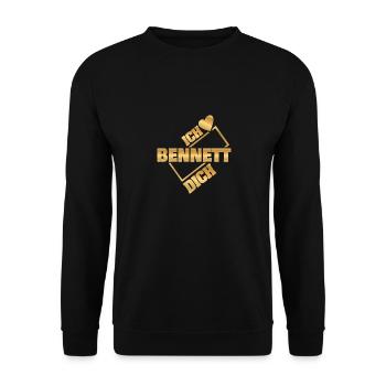 Bennett as a couple - Unisex Sweatshirt - black - Front - Alina (178cm) & Michal (187cm)