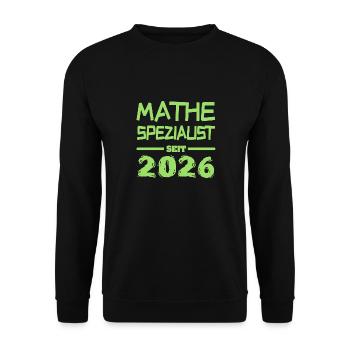 Math Specialist 2026 - Unisex Sweatshirt - black - Front - Alina (178cm) & Michal (187cm)