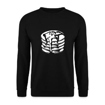 Pancake Breakfast Pancakes - Unisex Sweatshirt - black - Front - Alina (178cm) & Michal (187cm)