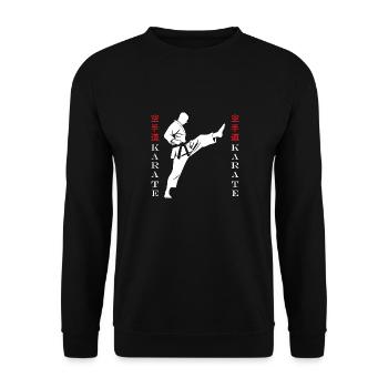 Karate - Unisex Pullover - Schwarz - Vorne - Alina (178cm) & Michal (187cm)