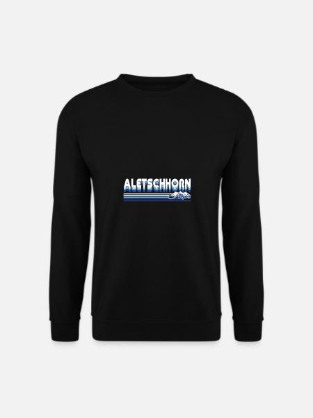Aletschhorn – Wächter des ewigen Eises - Unisex Pullover - Schwarz