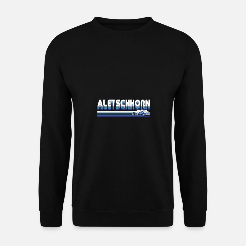 Aletschhorn – Wächter des ewigen Eises - Unisex Pullover - Schwarz