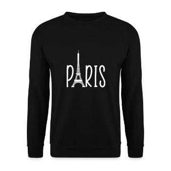 Paris Eiffel Tower - Unisex Pullover - Schwarz - Vorne - Alina (178cm) & Michal (187cm)