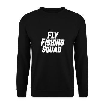 Fly Fishing Hobby Nature Adventure Fisherman - Unisex Sweatshirt - black - Front - Alina (178cm) & Michal (187cm)