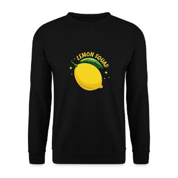 Lemon Squad Lemonade Citrus Fruits Summer - Unisex Sweatshirt - black - Front - Alina (178cm) & Michal (187cm)