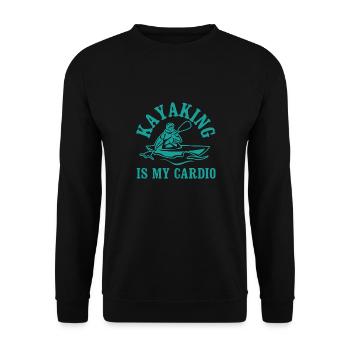 Le kayak en tant que dicton cardio ironique : - Sweat-shirt Unisexe - noir - Devant - Alina (178cm) & Michal (187cm)