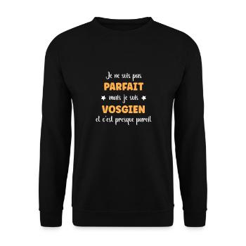 Parfait Vosgien - Sweat-shirt Unisexe - noir - Devant - Alina (178cm) & Michal (187cm)