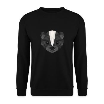 Skunk Art Puristische Tierwelt Tier Natur - Unisex Pullover - Schwarz - Vorne - Alina (178cm) & Michal (187cm)