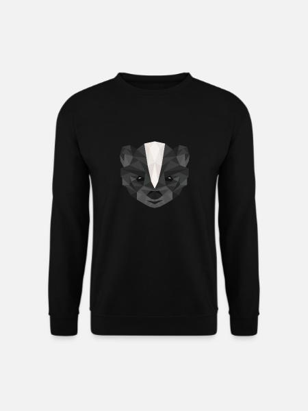 Skunk Art Puristische Tierwelt Tier Natur - Unisex Pullover - Schwarz