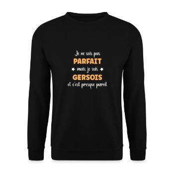 Je ne suis pas parfaite mais Gersois - Sweat-shirt Unisexe - noir - Devant - Alina (178cm) & Michal (187cm)