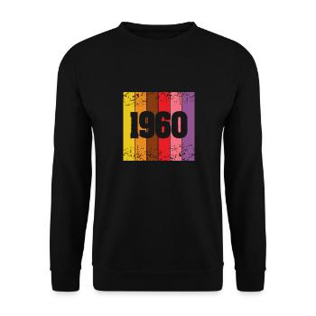 1960 - Unisex Pullover - Schwarz - Vorne - Alina (178cm) & Michal (187cm)