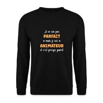 animateur - Sweat-shirt Unisexe - noir - Devant - Alina (178cm) & Michal (187cm)