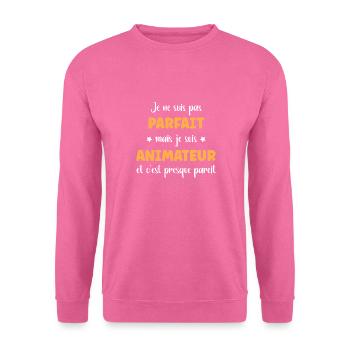 animateur - Sweat-shirt Unisexe - rose - Devant