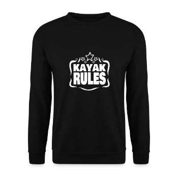 Règles de Kayak Kajak - Sweat-shirt Unisexe - noir - Devant - Alina (178cm) & Michal (187cm)