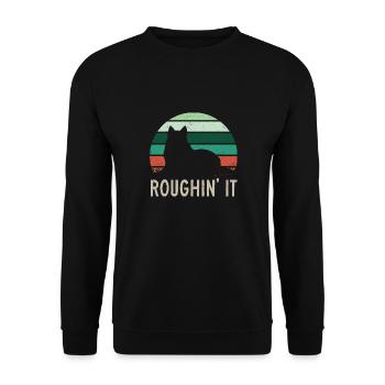Longhair Collie Rough Collie Dog - Unisex Sweatshirt - black - Front - Alina (178cm) & Michal (187cm)