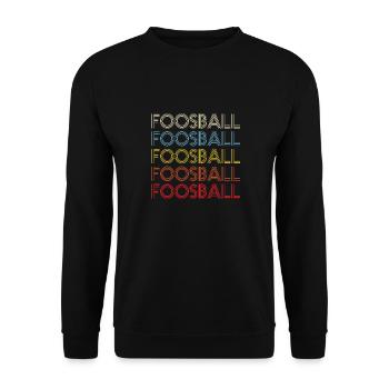 Foosball Vintage Table Soccer Player Retro - Unisex Pullover - Schwarz - Vorne - Alina (178cm) & Michal (187cm)