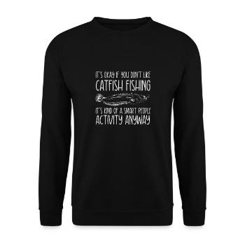 Catfish Fishing Catfish Anglers - Unisex Sweatshirt - black - Front - Alina (178cm) & Michal (187cm)