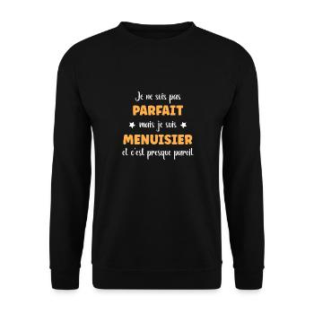 Je suis menuisier - Sweat-shirt Unisexe - noir - Devant - Alina (178cm) & Michal (187cm)