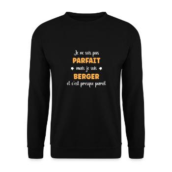 Berger - Sweat-shirt Unisexe - noir - Devant - Alina (178cm) & Michal (187cm)