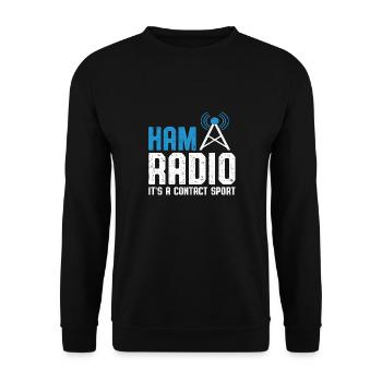 Antenna Ham Radio It's A Contact Sport Network Fre - Unisex Sweatshirt - black - Front - Alina (178cm) & Michal (187cm)