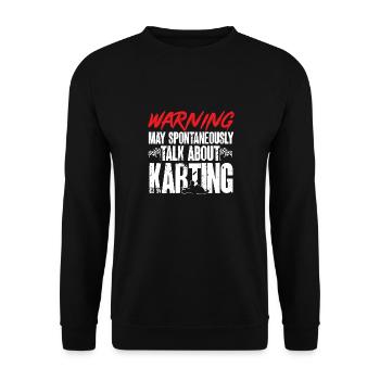 Go Kart Racing Karting Karting - Unisex Sweatshirt - black - Front - Alina (178cm) & Michal (187cm)