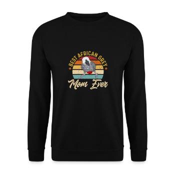 Graupapagei African Grey Parrot Papagei - Unisex Sweatshirt - black - Front - Alina (178cm) & Michal (187cm)