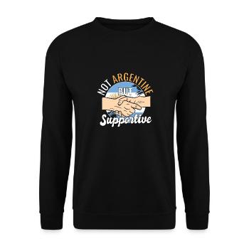 Pas argentin mais touriste voyageur solidaire - Sweat-shirt Unisexe - noir - Devant - Alina (178cm) & Michal (187cm)