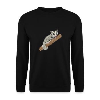 Short-headed glider Sugar Glider - Unisex Sweatshirt - black - Front - Alina (178cm) & Michal (187cm)