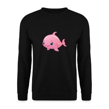 Pottwal Baby - Unisex Pullover - Schwarz - Vorne - Alina (178cm) & Michal (187cm)