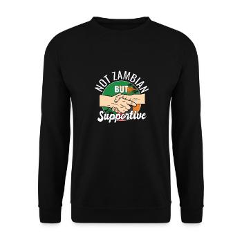 Pas zambien mais un voyageur de campagne solidaire - Sweat-shirt Unisexe - noir - Devant - Alina (178cm) & Michal (187cm)