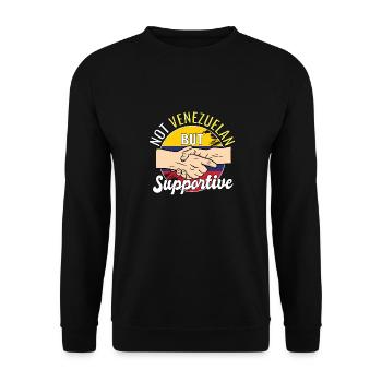 Pas vénézuélien mais un voyageur de campagne solidaire - Sweat-shirt Unisexe - noir - Devant - Alina (178cm) & Michal (187cm)