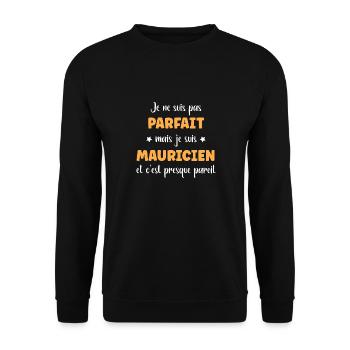 Mauricien - Sweat-shirt Unisexe - noir - Devant - Alina (178cm) & Michal (187cm)