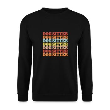 Pet Sitting Cat Dog Pet Sitter - Unisex Sweatshirt - black - Front - Alina (178cm) & Michal (187cm)