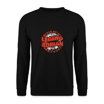 Adrian - Unisex Sweatshirt - black - Front - Alina (178cm) & Michal (187cm)