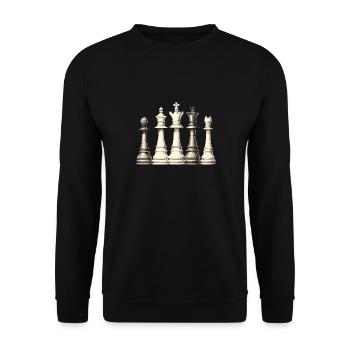 Échecs - Sweat-shirt Unisexe - noir - Devant - Alina (178cm) & Michal (187cm)