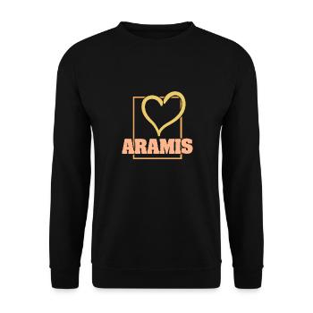 Cadeau pour Aramis - Sweat-shirt Unisexe - noir - Devant - Alina (178cm) & Michal (187cm)