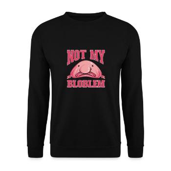 Blob fish - Unisex Sweatshirt - black - Front - Alina (178cm) & Michal (187cm)