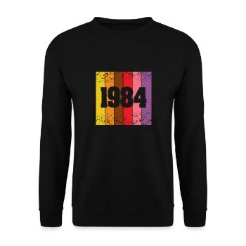 Witzig 1984 - Unisex Sweatshirt - black - Front - Alina (178cm) & Michal (187cm)
