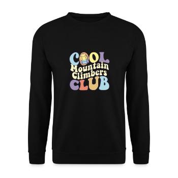 Cool Mountain Climbers Club Hiking Squad Rock - Unisex Sweatshirt - black - Front - Alina (178cm) & Michal (187cm)
