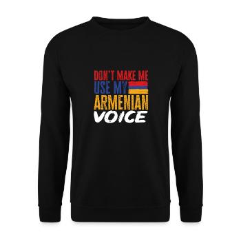 Armenian flag Armenia - Unisex Sweatshirt - black - Front - Alina (178cm) & Michal (187cm)