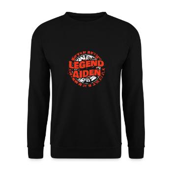 Gift for Aiden - Unisex Sweatshirt - black - Front - Alina (178cm) & Michal (187cm)
