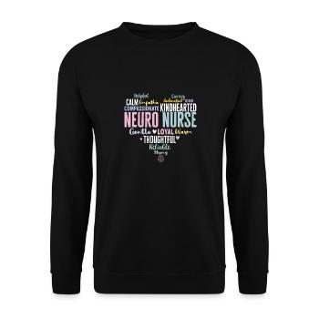 Neurology, Nurse, Brain, Neurologist - Unisex Sweatshirt - black - Front - Alina (178cm) & Michal (187cm)