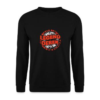 Gift for Derek - Unisex Sweatshirt - black - Front - Alina (178cm) & Michal (187cm)