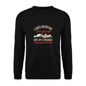 Furet, propriétaire de furet - Sweat-shirt Unisexe - noir - Devant - Alina (178cm) & Michal (187cm)