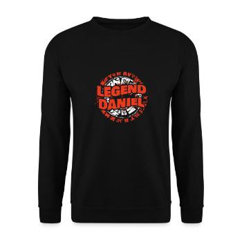 Daniel - Unisex Pullover - Schwarz - Vorne - Alina (178cm) & Michal (187cm)