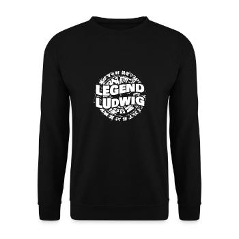 Man Ludwig - Unisex Sweatshirt - black - Front - Alina (178cm) & Michal (187cm)