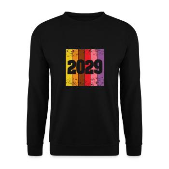 Jahrgang 2029 - Unisex Pullover - Schwarz - Vorne - Alina (178cm) & Michal (187cm)