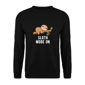 Paresseux amant graphique paresseux Animal drôle paresseux - Sweat-shirt Unisexe - noir - Devant - Alina (178cm) & Michal (187cm)